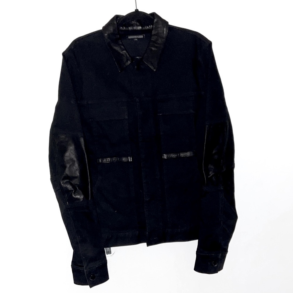 Alexandre Plokhov Trucker Denim/Leather Jacket Men’s Size 50IT Pristine UNI​​​​​